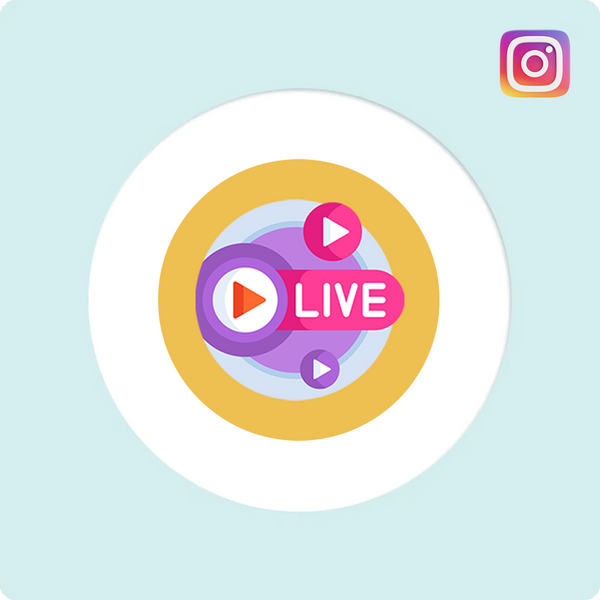 Premium PSD | 3d instagram live button render icon